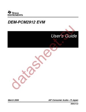 DEM-PCM2912EVM datasheet  